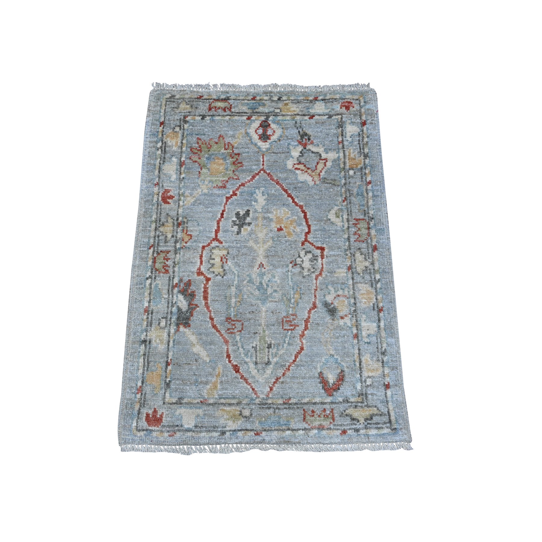 Transitional Wool Hand-Knotted Area Rug 2'1